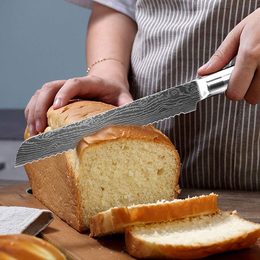 Knife Set Chef Santoku Japanese Knife 7CR17 440C High Carbon Stainless Steel Utility Bread Slicing Knives