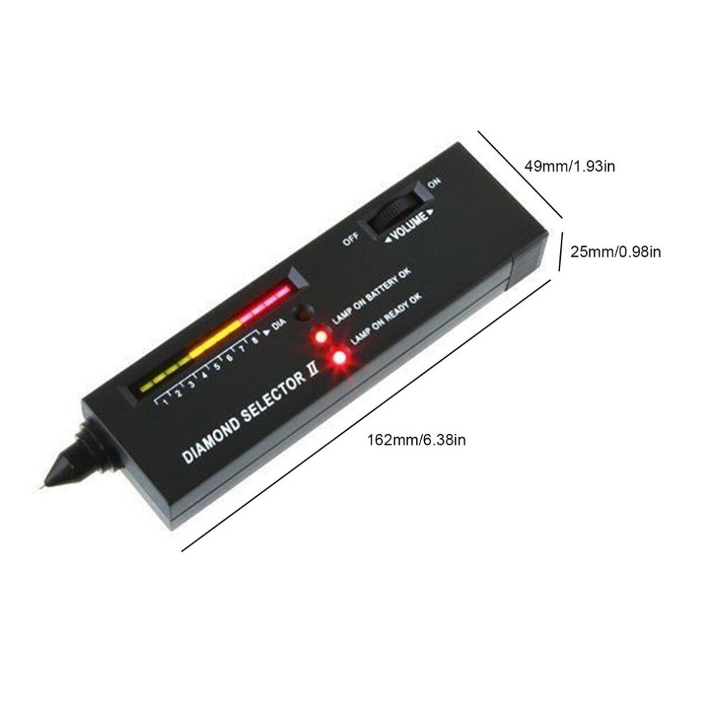 Profissional diamante testador pedra preciosa gem seletor de alta precisão jóias ferramenta watcher led diamante indicador teste caneta