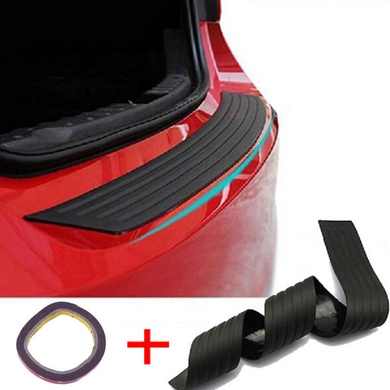 Car Trunk Door Sill Plate Protector Rear Bumper Guard Rubber Pad Trim Cover