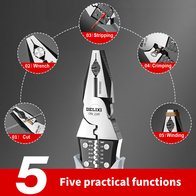 Multifunctional Wire Cutters Pliers Needle Nose Pliers Diagonal Pliers Wire Cable Cutters Hardware Plier Electrician Hand Tools