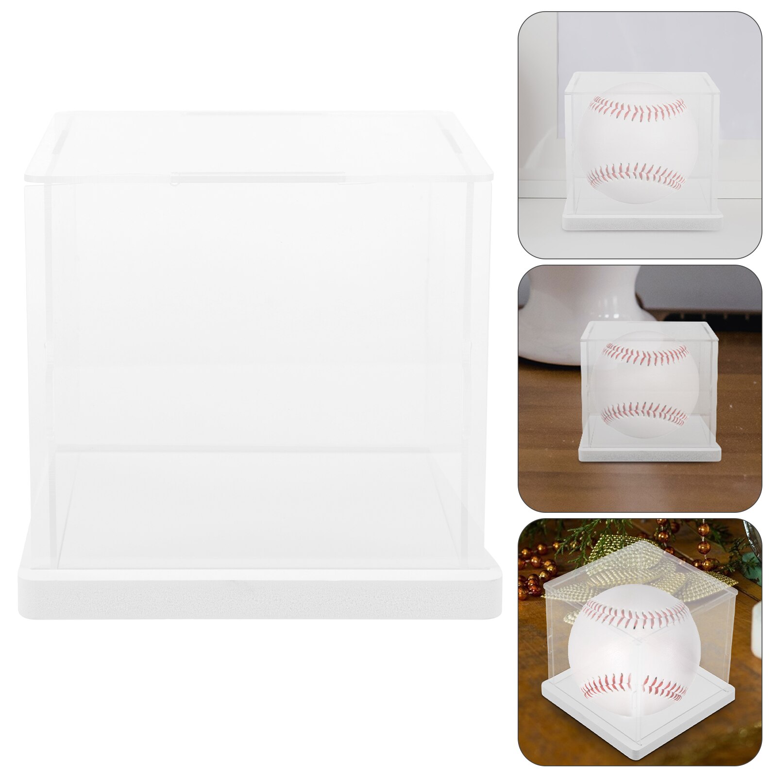 1 einstellen Baseball Anzeige Kasten Tabletop Baseball fallen transparent Baseball Halfter