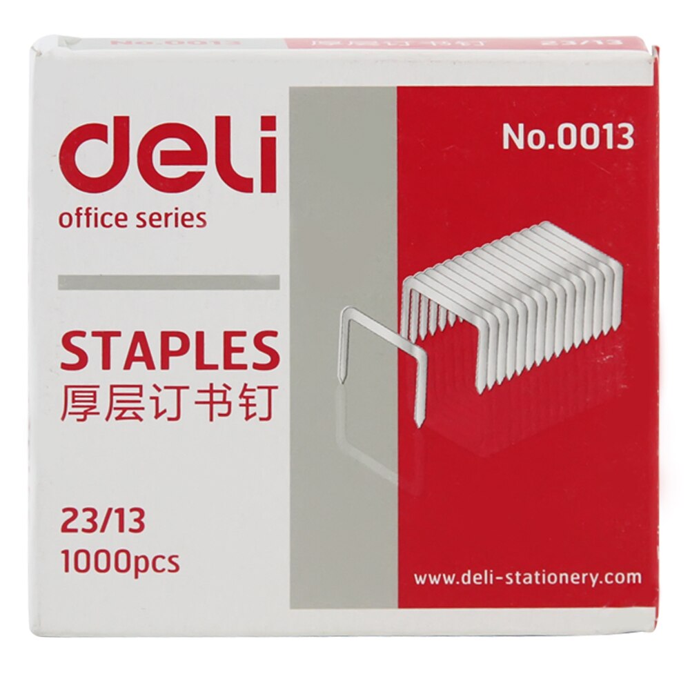 Deli 0013 grapas 23/13 pesado deber básico de alta genérico grapas 1000 unids/caja