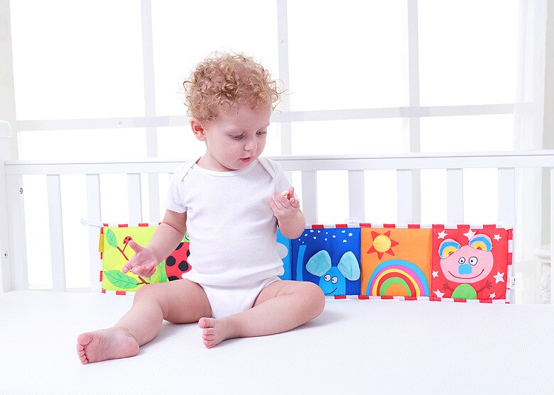 Cama de bebê pára-choques no berço para o bebê pano livro bebê decoração do quarto pára-choques no berço lado trança berço pára-choques trança pano livro