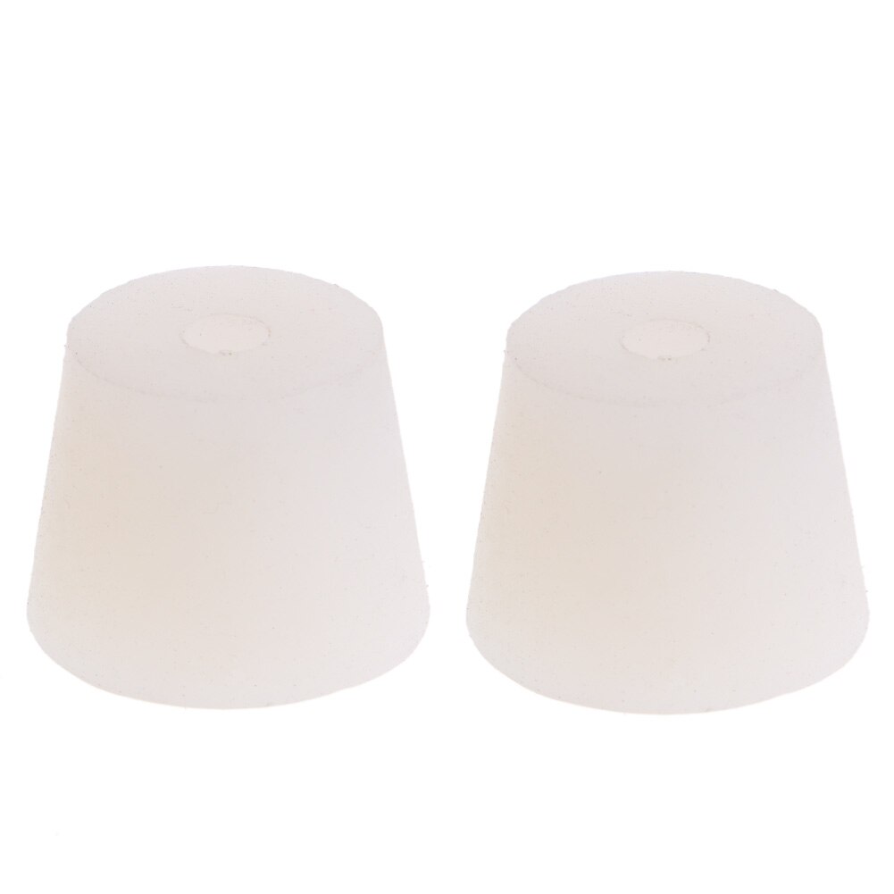 2 Pièces Silicone Bouchon En Caoutchouc Avec Trou Sas Barboteur Vanne Vin Bière: Rouge