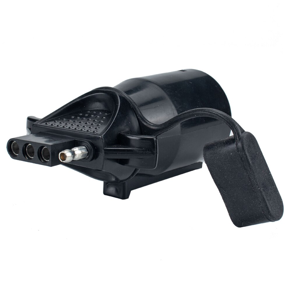 Trailer Plug Sturdy Black 12V 7 Way 7 Pin to 4 Pin Trailer Plug Connector Light Adapter for Trailer Truck Boat RV