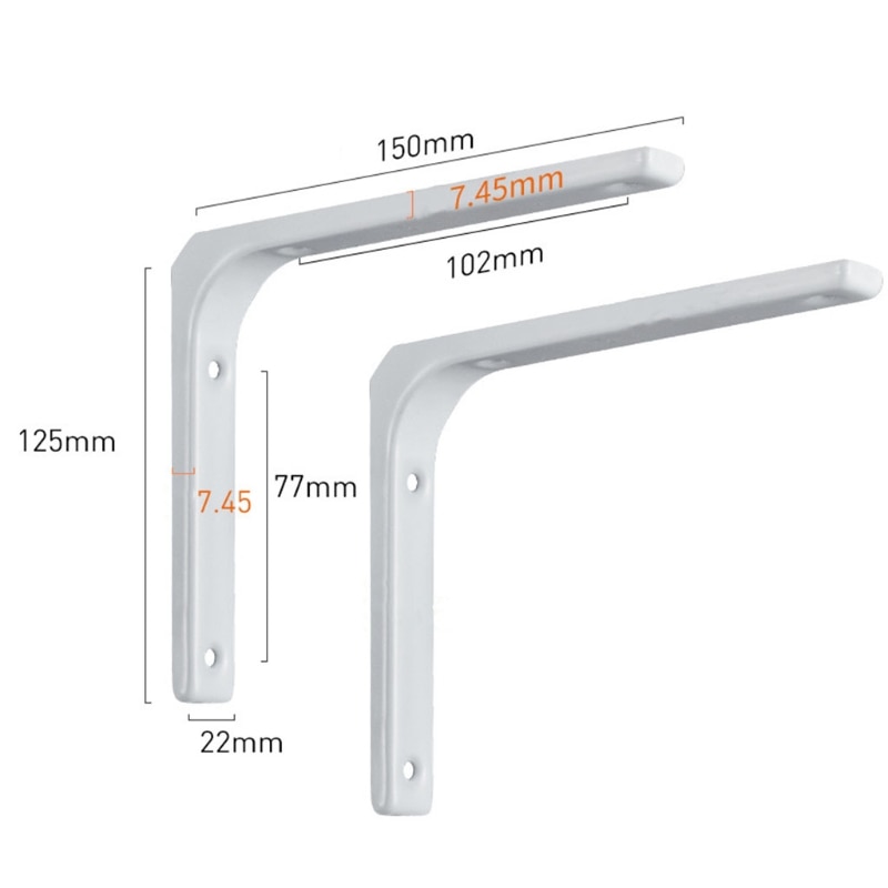 2Pcs L Bracket Heavy Duty Floating Shelf Bracket Corner Brace Support B0KB