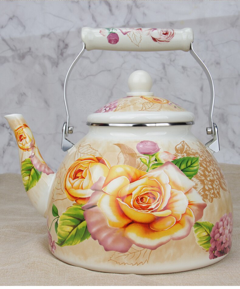 Enamel Tea Kettle Kung Fu Tea Kettle Household Large Single Pot Heat-resistant Tea Set Kettle Enamel Tea Pot