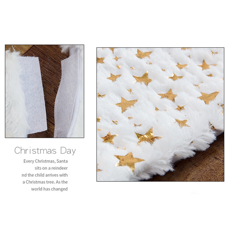 Five-Pointed Star Christmas Tree Skirt Printed Christmas Ornaments Natal Home Decoration Soft Christmas Products