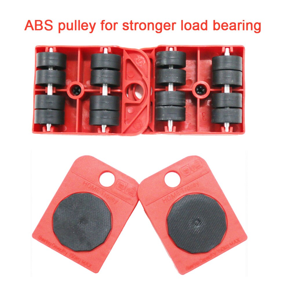 Furniture Moving Tool Set Lifting Heavy Furniture Roller Moving Tool Wheel Rod Moving Equipment Max Up100Kg