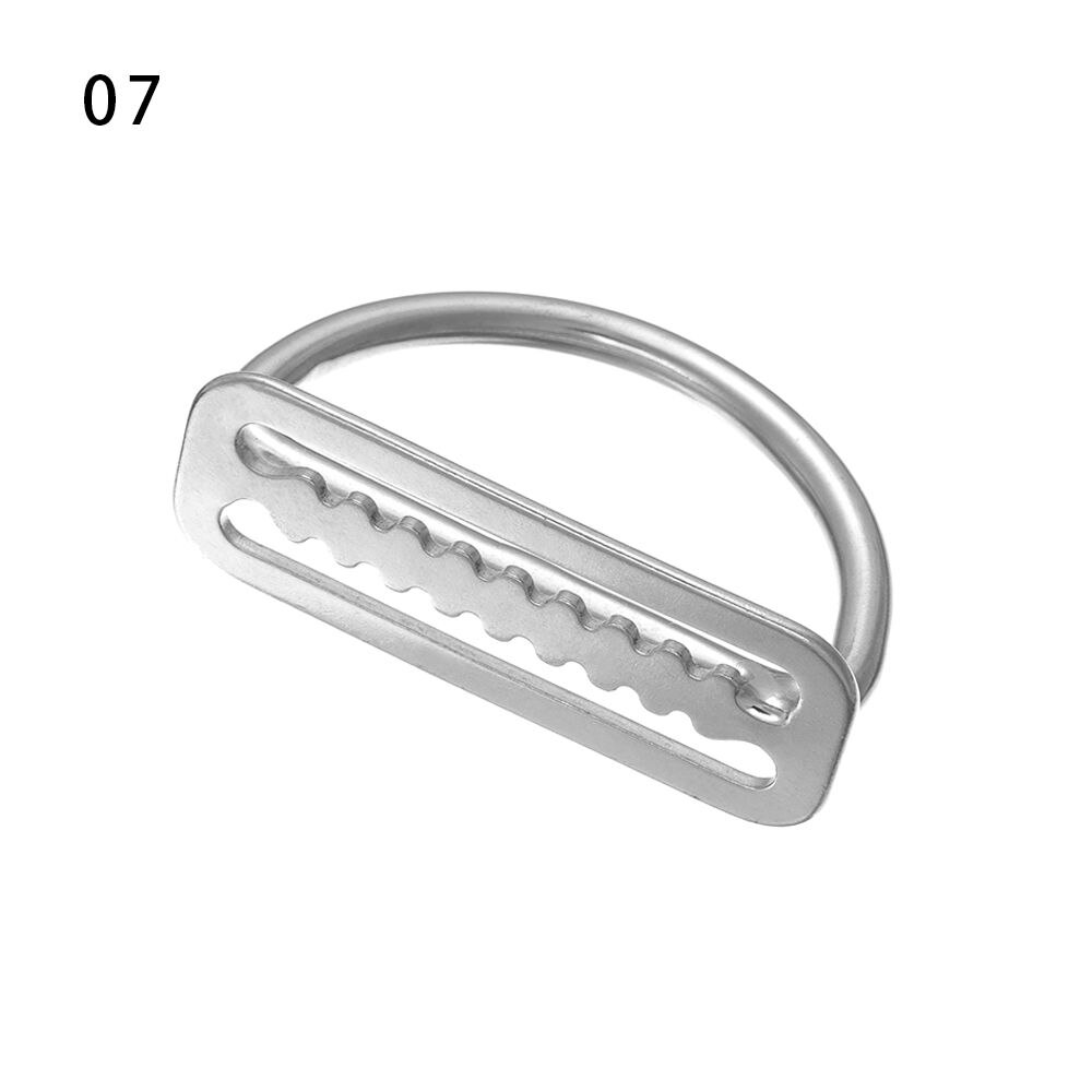 9 Styles Stainless Steel D-Ring Scuba/Diving Weight Belt Slide Keeper Webbing Harness Belt Retainer Stopper Diving Accessory: 7