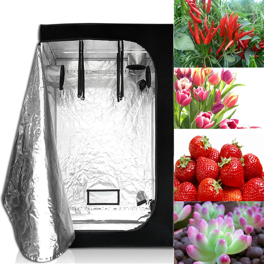 Led Grow Lighting Indoor Hydroponics Grow Tent,Grow Room Box Plant Grow, Reflective Mylar Non Toxic Garden Greenhouses 60/80cm