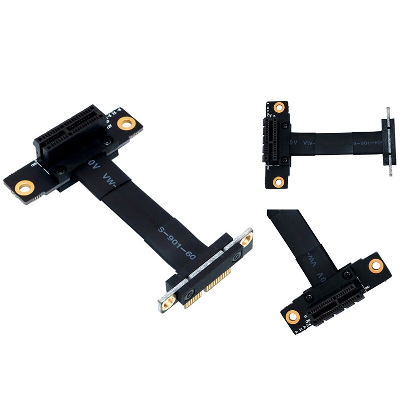Kabel PCIE X1 pion podwójny 90 stopni kątowy kabel przedłużający PCIe 3.0 X1 robić X1 8Gbps PCI wyrazić 1X karta rozszerzająca
