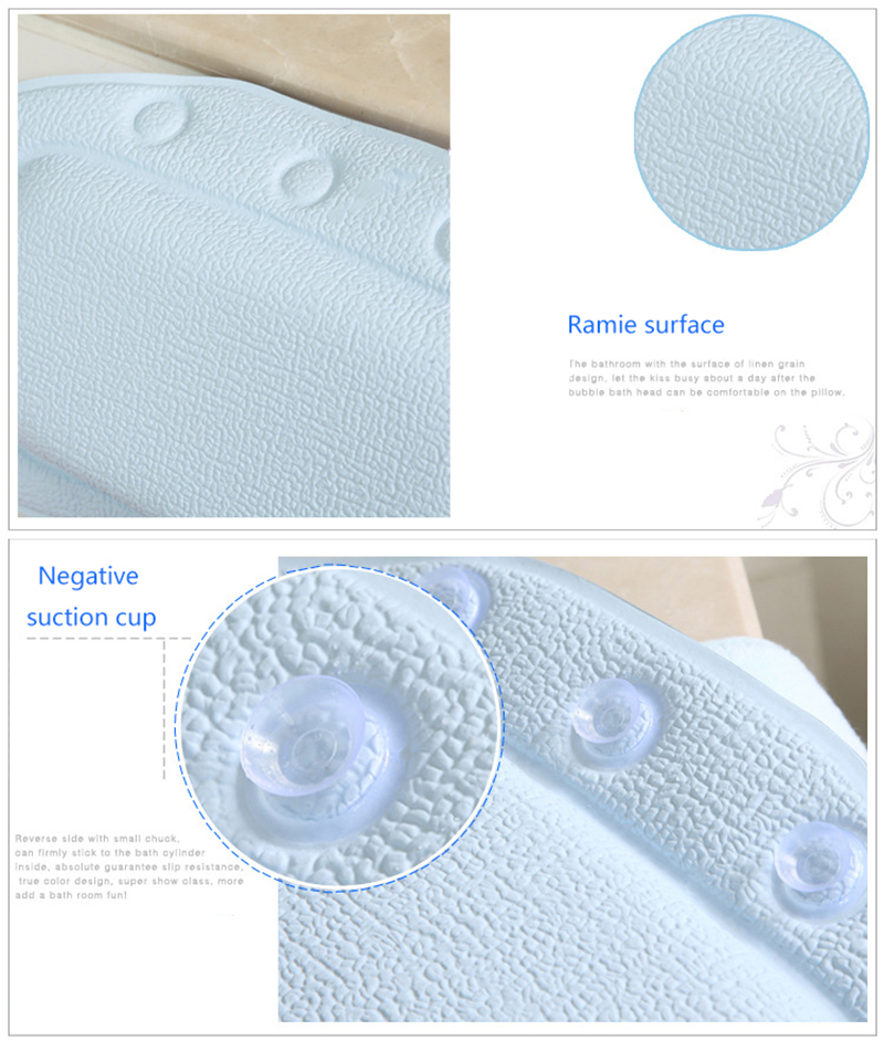 Cuscino da bagno impermeabile per vasca da bagno cuscini antiscivolo con ventose cuscino da bagno terme rilassante morbido accessori per il bagno di casa