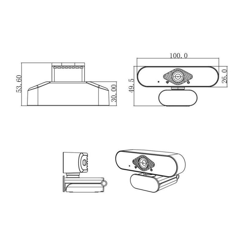 USB ragnatela telecamera 1080P HD auto Messa A Fuoco della Macchina Fotografica Del computer Webcam costruito-in fonoassorbente Microfono 1920*1080 dinamica Risoluzione