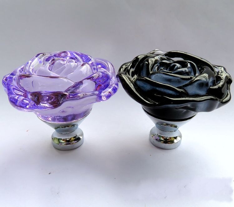 10 stk 50mm flerfarvet rose diamant dørknapper krystalglas skuffeskuffe køkkenskab dør garderobe håndtag hardware