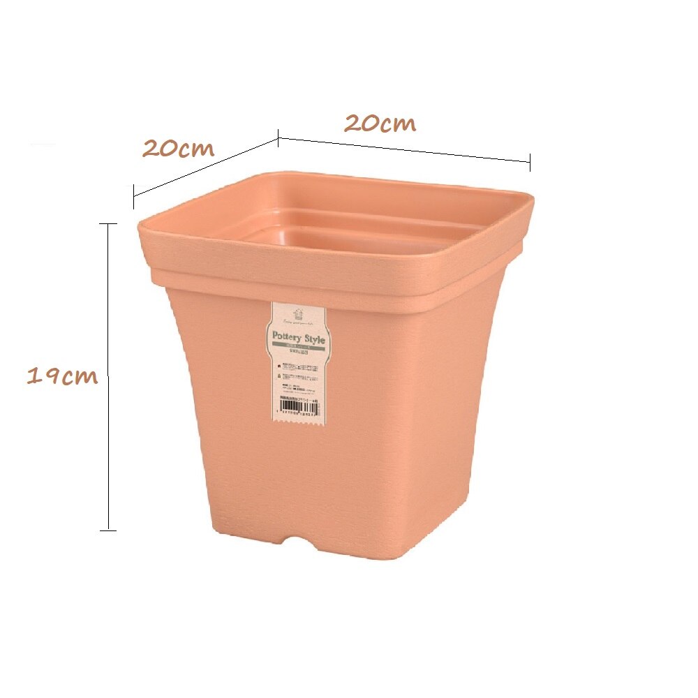 Plastic clay style square flower pots gardening plants European style balcony decorative flower pots