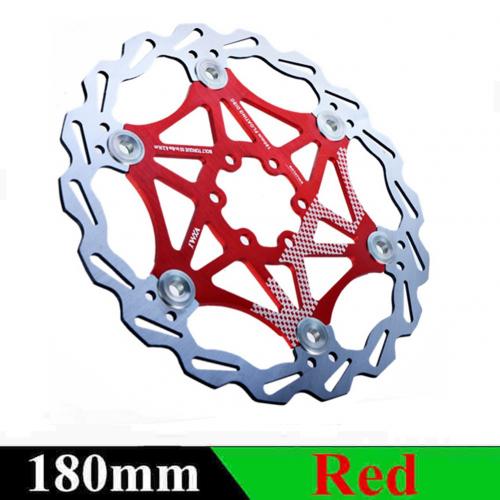 160/180/203mm roestvrijstalen schijfremmen voor mountainbikes, cruiserfietsen, fietsonderdelen en remschijven: Rood 180mm