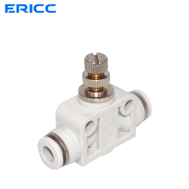 APA Pneumatic High pressure Air Speed Controller OD Hose Tube Gas Flow Adjust Valve Connector Fitting 4mm 6mm 8mm 10mm 12mm