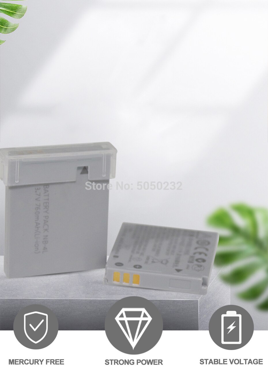 1pcs 3.7V 760mah NB-4L NB4L NB 4L Li-ion Battery For Canon IXUS 30/40/50/55/60/65/80 + Digital Camera CB-2LVE charger