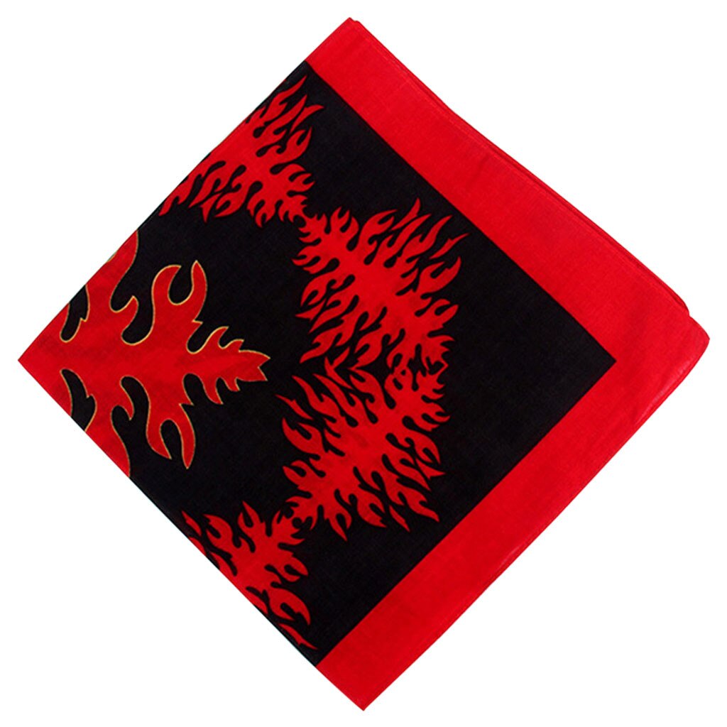 Women Bandana Unisex Hip Hop Black Hair Band Neck Scarf Sports Headwear Wrist Wraps Head Square Scarves Print Handkerchief