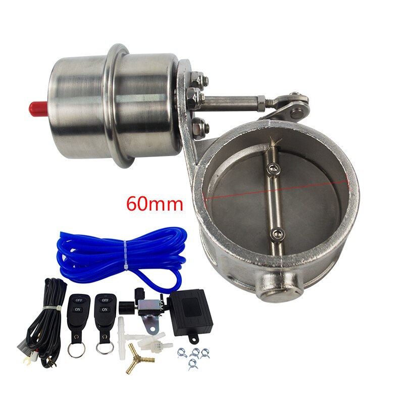 WLR RACING - vacuum Activated Exhaust Cutout 2"51MM or 2.4"60mm or 2.5"63mm Close Style with Wireless Remote Controller Set: 60MMACC