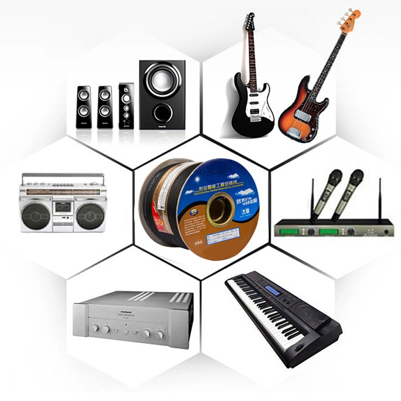 GuSuo 2 Meter Copper Wire OFC Line For DIY Mic XLR Interconnect Audio Cable Microphone line 2M