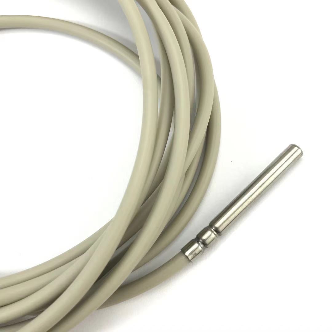 1.5 Meters PT1000 Temperature Sensor 2 Wire with PVC Coated SUS304 Probe 45mm*5mm Length*Dia. -50-180 Centigrade