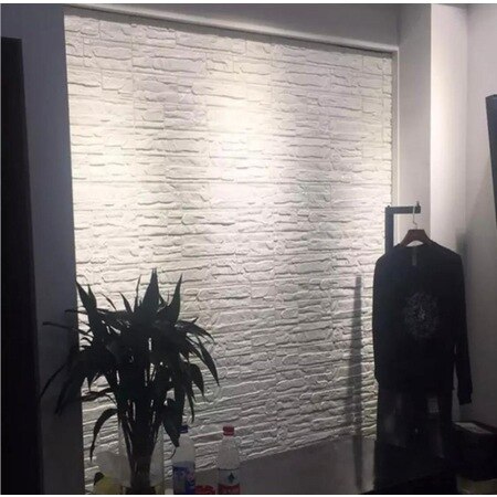 NW64 White Color Bright Stone Flexible Sponge Wall Panel 432502306