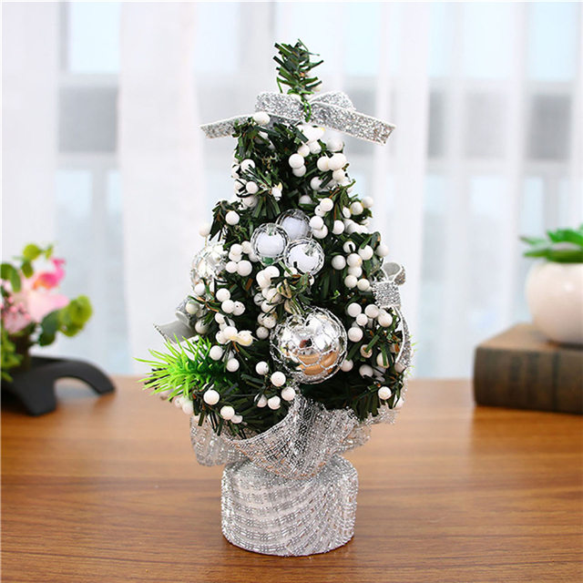 20cm Mini Christmas Tree Table Top Christmas Tree Small Desk Xmas Tree Party Decorated Tree For Home Office Christmas Ornament: 3