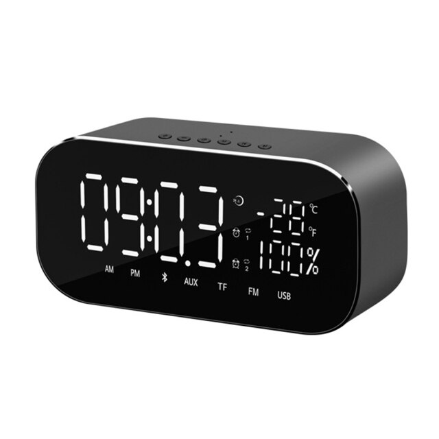 Smart Alarm Clock with Bluetooth Speaker Dual Alarm Clock Portable Clock 3 Lightness for Bedroom Study: Gray