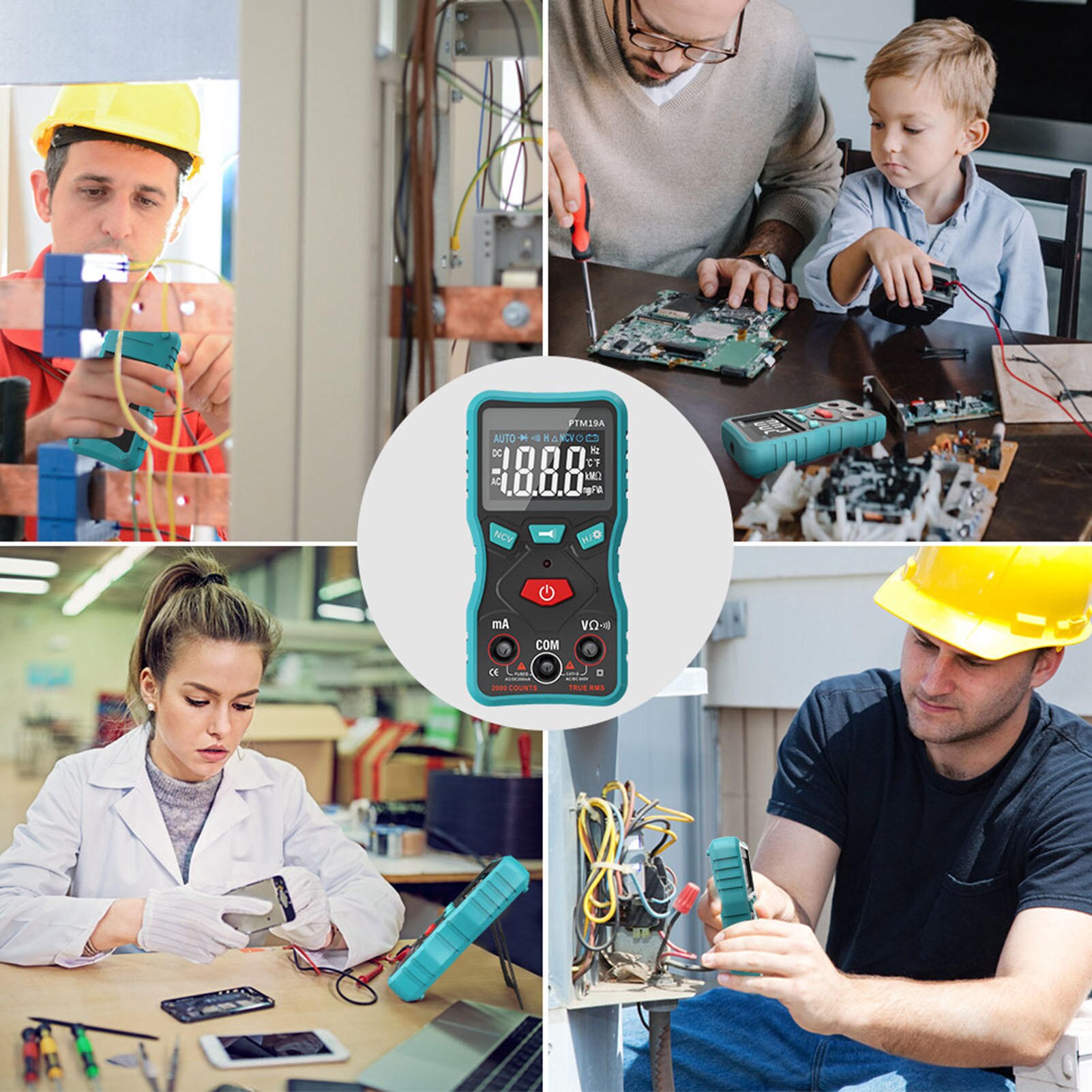 Digital Multimeter DC AC Voltmeter Bluetooth Wireless APP Control Tester PUO88