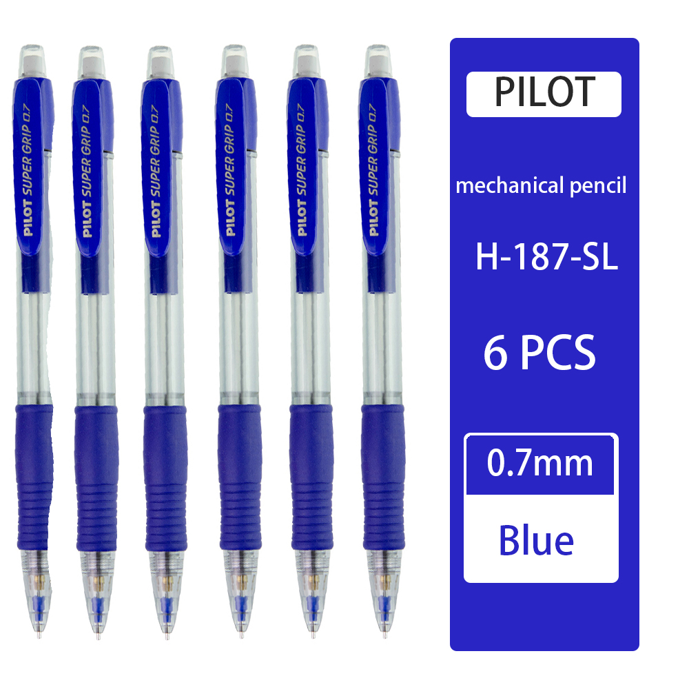 6pcs/lot Mechanical Pencil 0.7 MM JAPAN PILOT H-187-SL office and school stationery 3colors to choose: Blue
