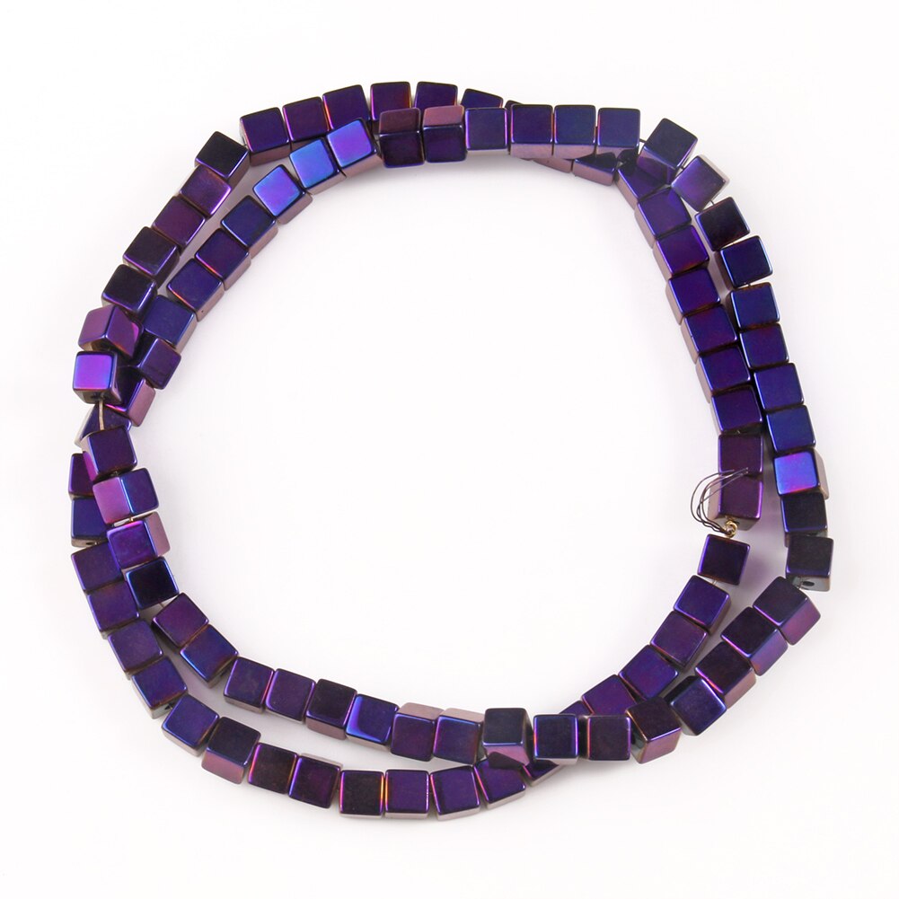 Cube Hematite Stone Beads 2 3 4mm Square Hematite Loose Spacer Beads For Jewelry Making DIY Bracelet Accessories 15'': GRAY / 3mm