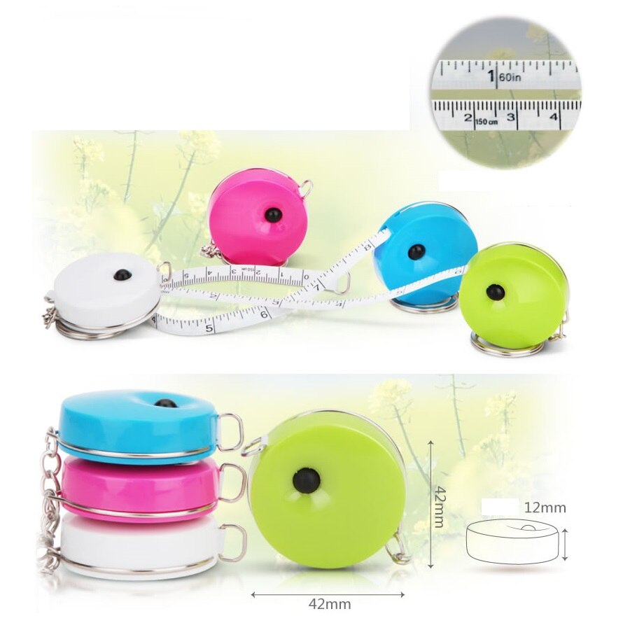 Mini MaßBand 1,5 cm * 7,5mm 60 zoll Farbe Körper Tragbare Größe Klapp Lineal für Sauerei Tuch Büro schule Haushalt 6737