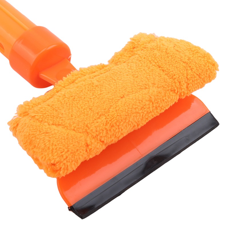 Glass Cleaning Tool Multifunctional Telescopic Rod Window Cleaner Mop Squeegee Wiper Long Handle Rotating Head Brush