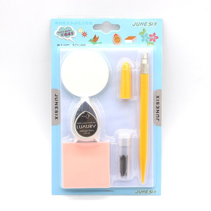 Rubber Carving Handcraft Set Sculpture Stamp DIY Tool Kit for Rubber Stamp Enthusiasts GQ