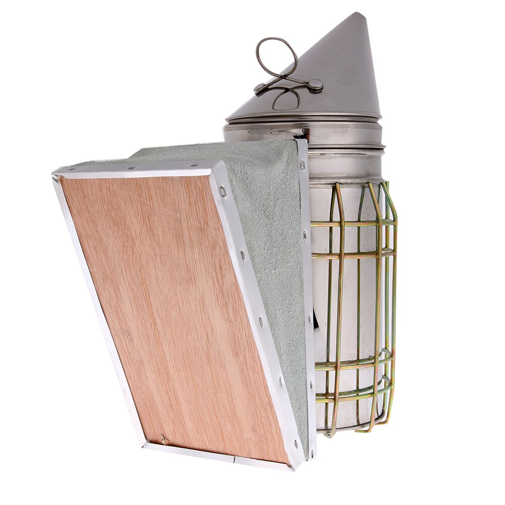 Beekeeping Smoker Stainless Steel Equipment Hive Box Tool Supplies For Beehive Bee Manual Smoke Maker With Hanging Hook Tools