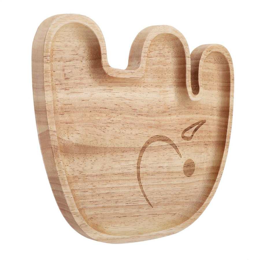 Rubber Houten Leuke Olifant Plaat Schotel Snack Tray Duurzaam Hout Servies