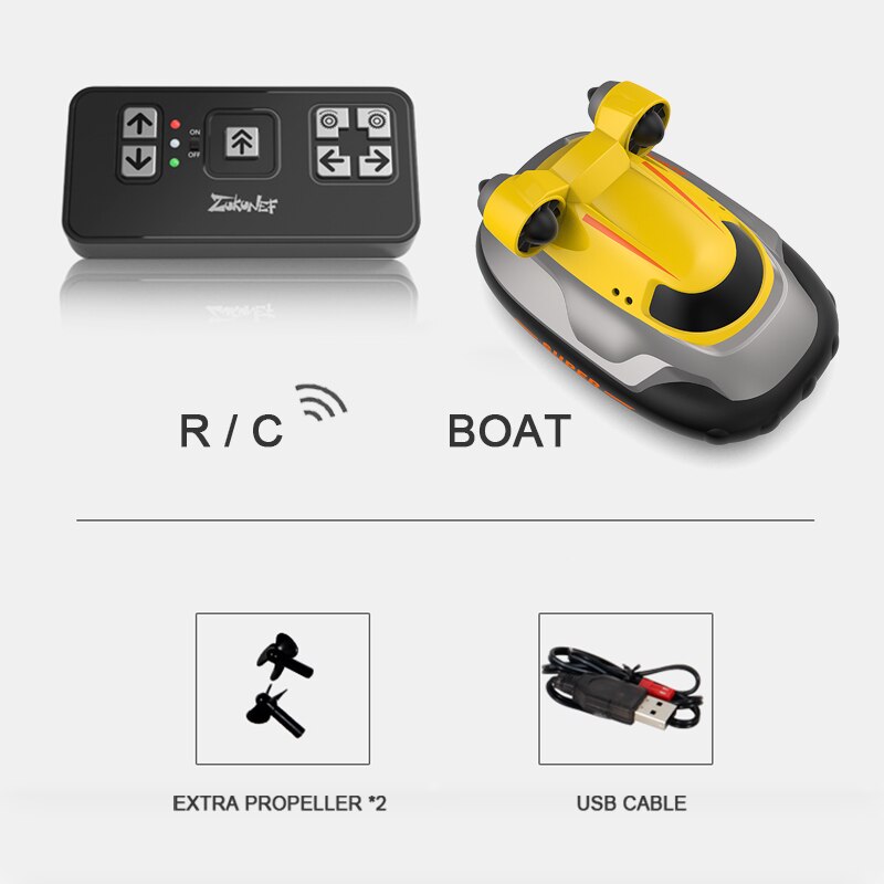 High Speed Mini RC Racing Boat 2.4G Remote Control Fishing Ship Water Toys for Boys Girls Youth Hobby: Champagne