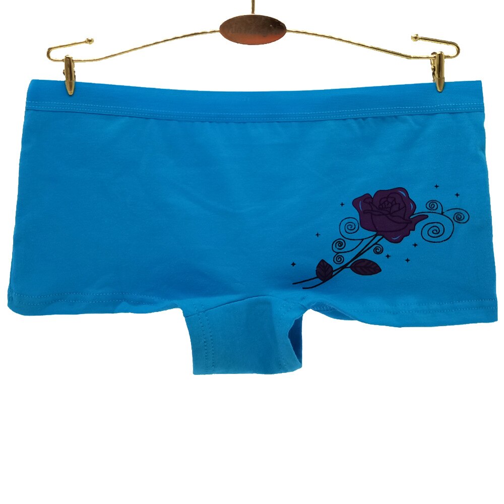 Panties young girls Underwear flower teenagers shorts Boxers panties Safety of pants 6pc/lot M-XL