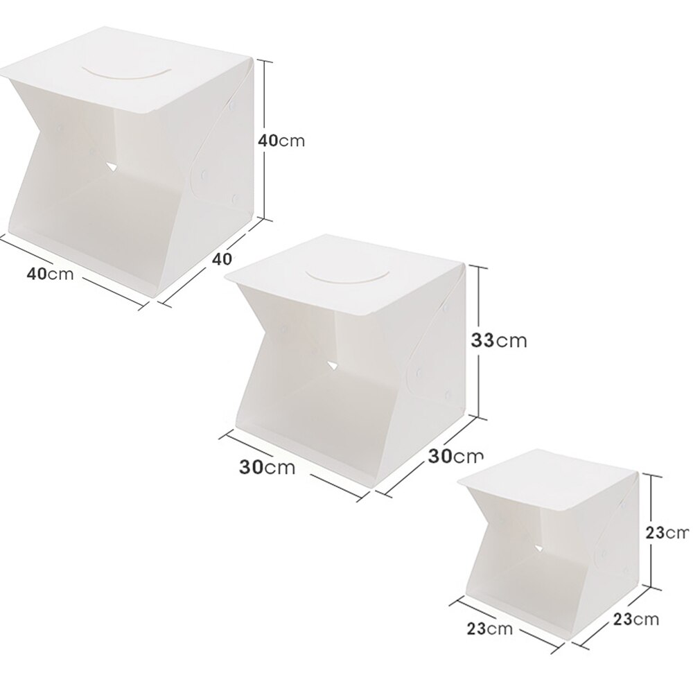 Mini Folding Light box Photography 40 Photo Studio Softbox 2 Panel LED Light Soft Box Photo Background Kit LightBox for Camera