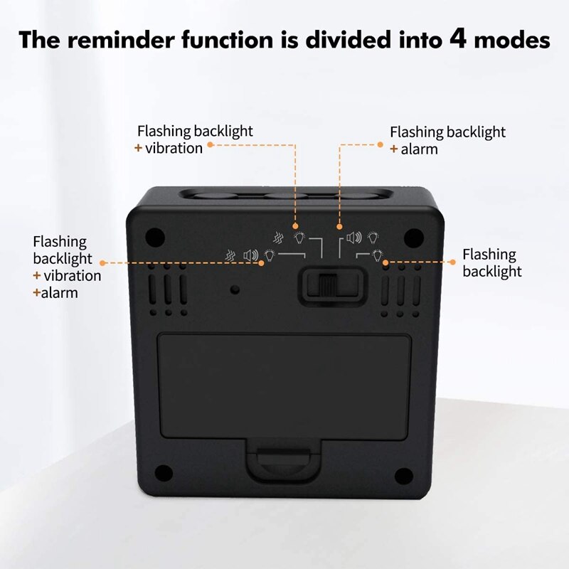 AT69 -Kitchen Timer, 5 Minute, 25 Minute and DIY Minute Preset Countdown Timer with Clock and Snooze Function, Mini Size