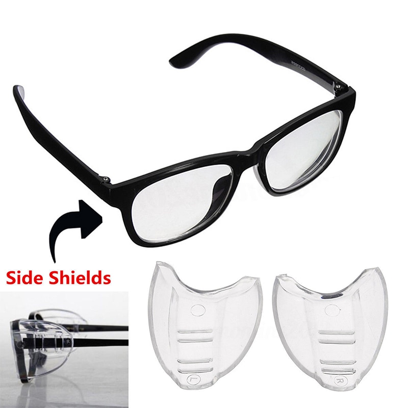 2 stuks PVC Veiligheid Optische Aye Mate Side Universele Schilden Bril Wings Veiligheid Glas Flexibele Slip-On Protector Eyewear bril