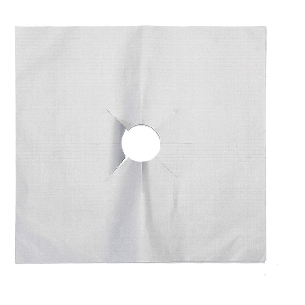 Reusable Gas Stove Burner Cover Liner Mat Non-Stick Gas Stove Protectors Hob Liners Cover Stovetop Burner Sheeting Mat Pad: 1pcs White