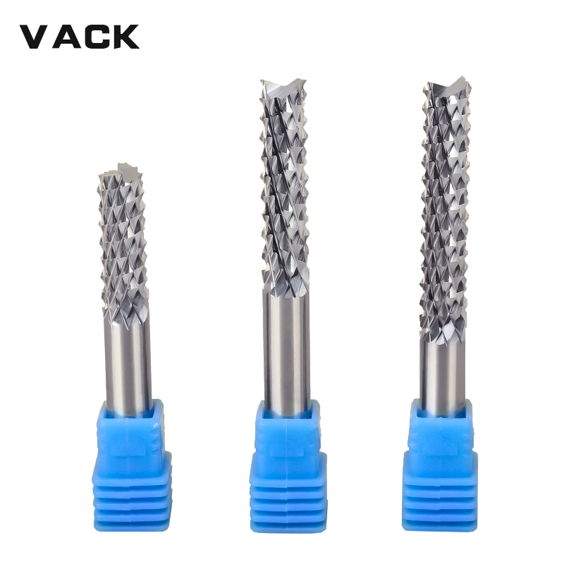 VACK Carbide Tungsten Corn Cutter 3.175mm 4mm 6mm 8mm PCB milling bits end mill CNC router bits for wood Engraving machine
