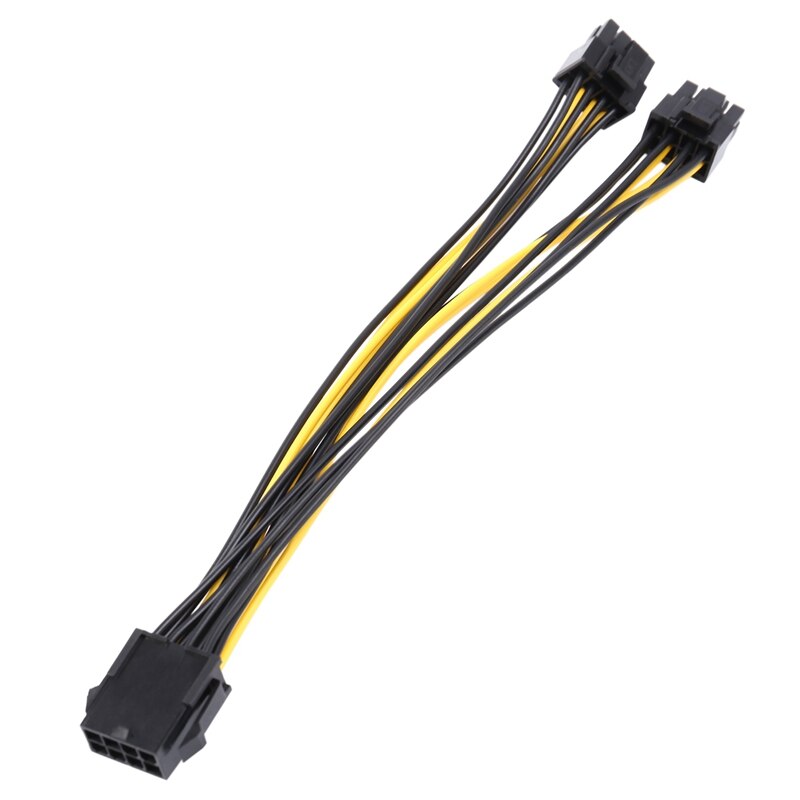 30-Pack PCI-E 8Pin to 2X 8 Pin (6+2) Power Splitter Cable for PCIE PCI Express Image Card Y - Splitter Extension Cable