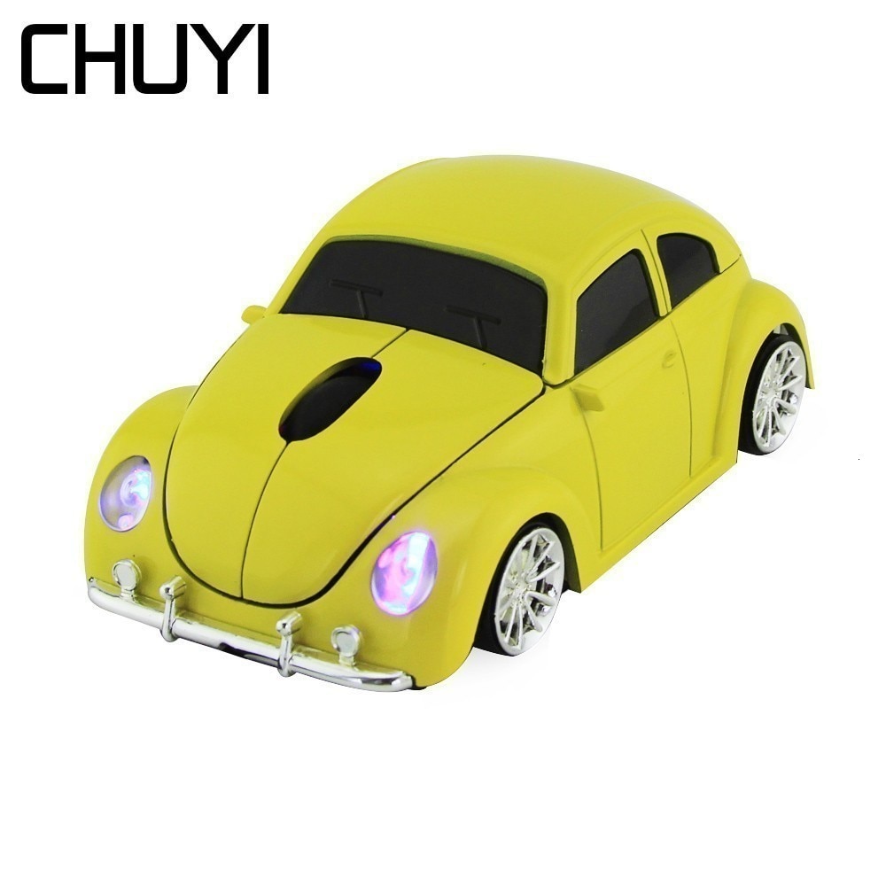 CHUYI 2.4Ghz Wireless Mouse Cool Sport Car Computer Mice For Boy USB Optical PC Office Mini Mause With Mouse Pad Kit