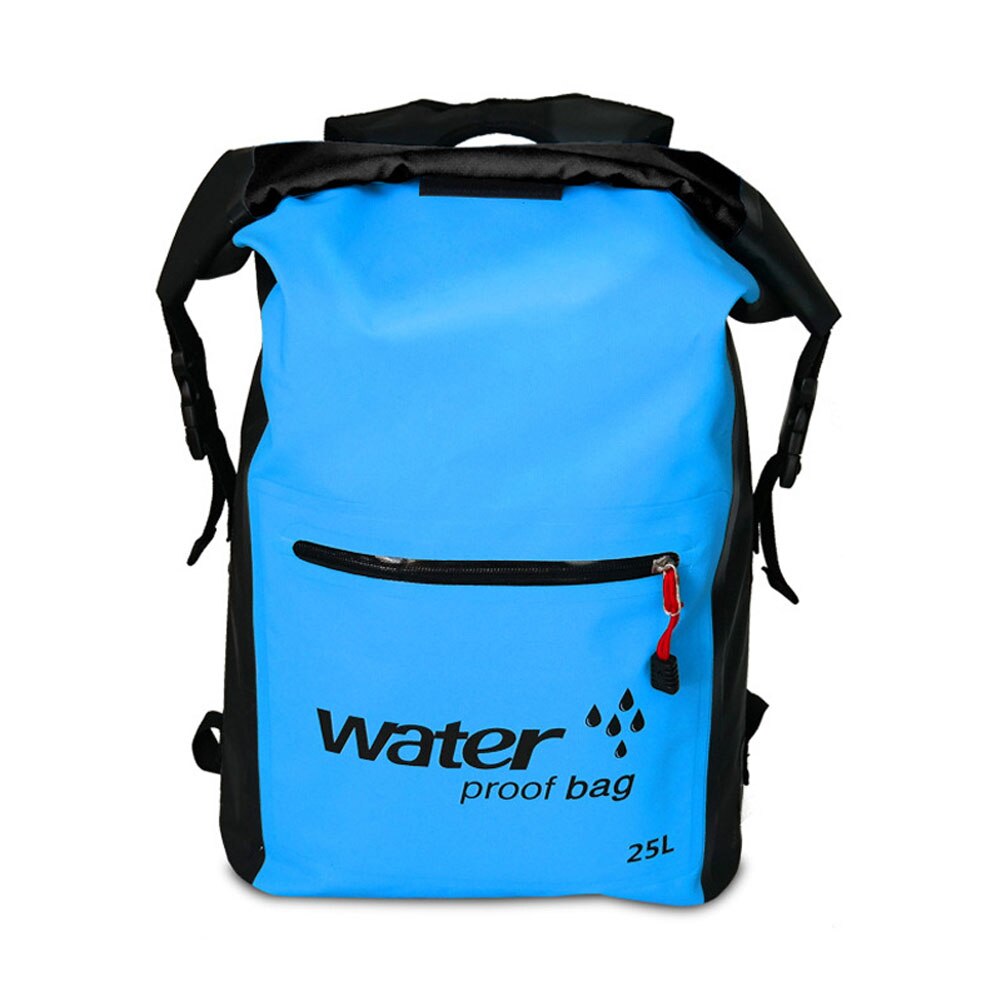 Waterproof Backpack with Padded Laptop Sleeve for Travel Cycling Camping Hiking Rafting DO2: sky blue