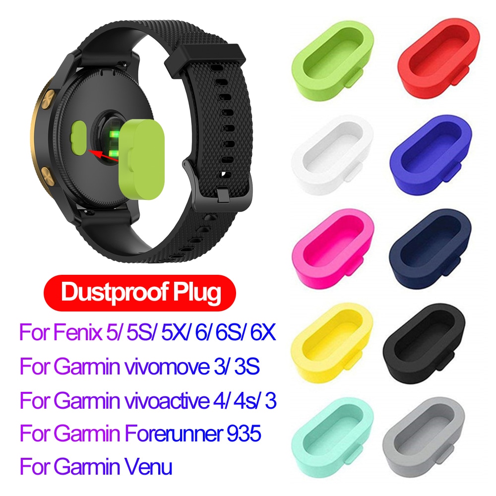 Kleurrijke Silicone Stof-plug Beschermhoes Voor Garmin Vivoactive 3 4 4S Fenix 6 6S 6X 5 5X 5S Forerunner 935 Horloge Accessoires