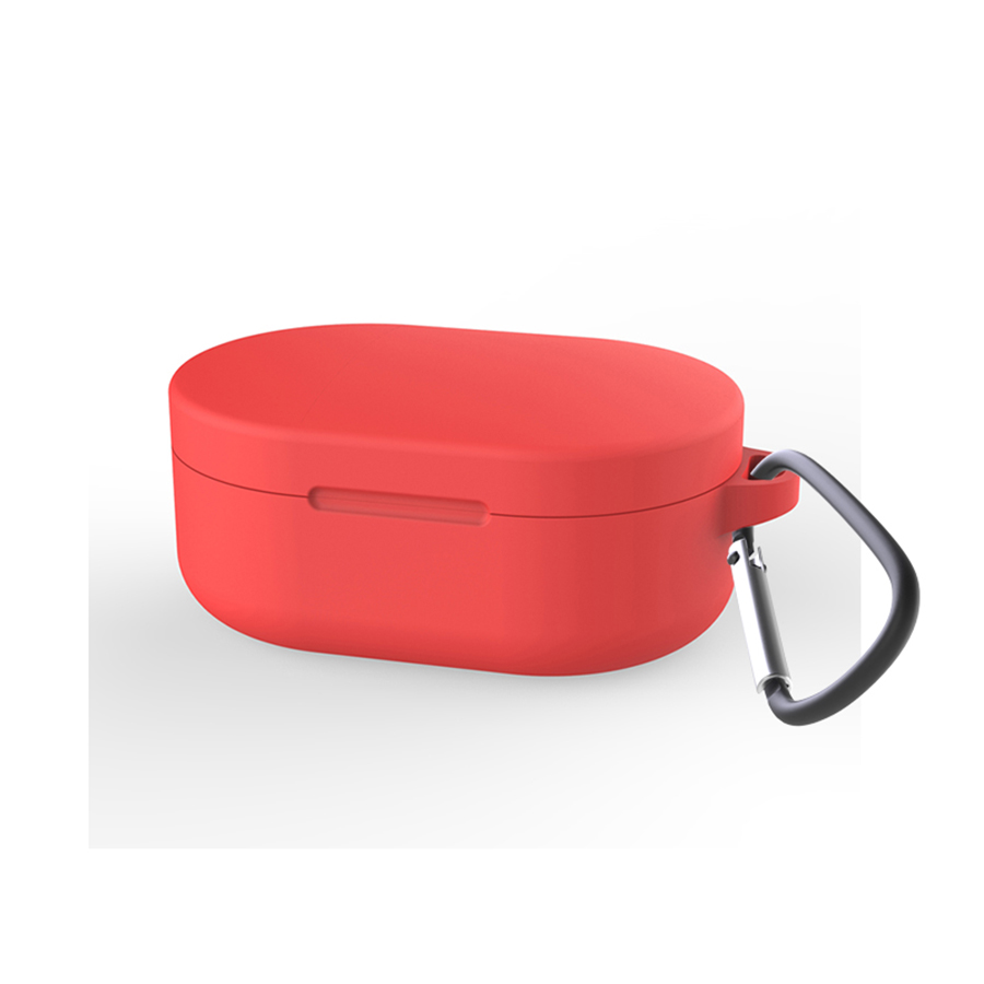 Siliconen Oortelefoon Case Voor Redmi AirDots 2 Oordopjes Beschermhoes Shell Voor Xiaomi Mi Echte Draadloze Oordopjes Basic 2 Cover: 3XS / Rood